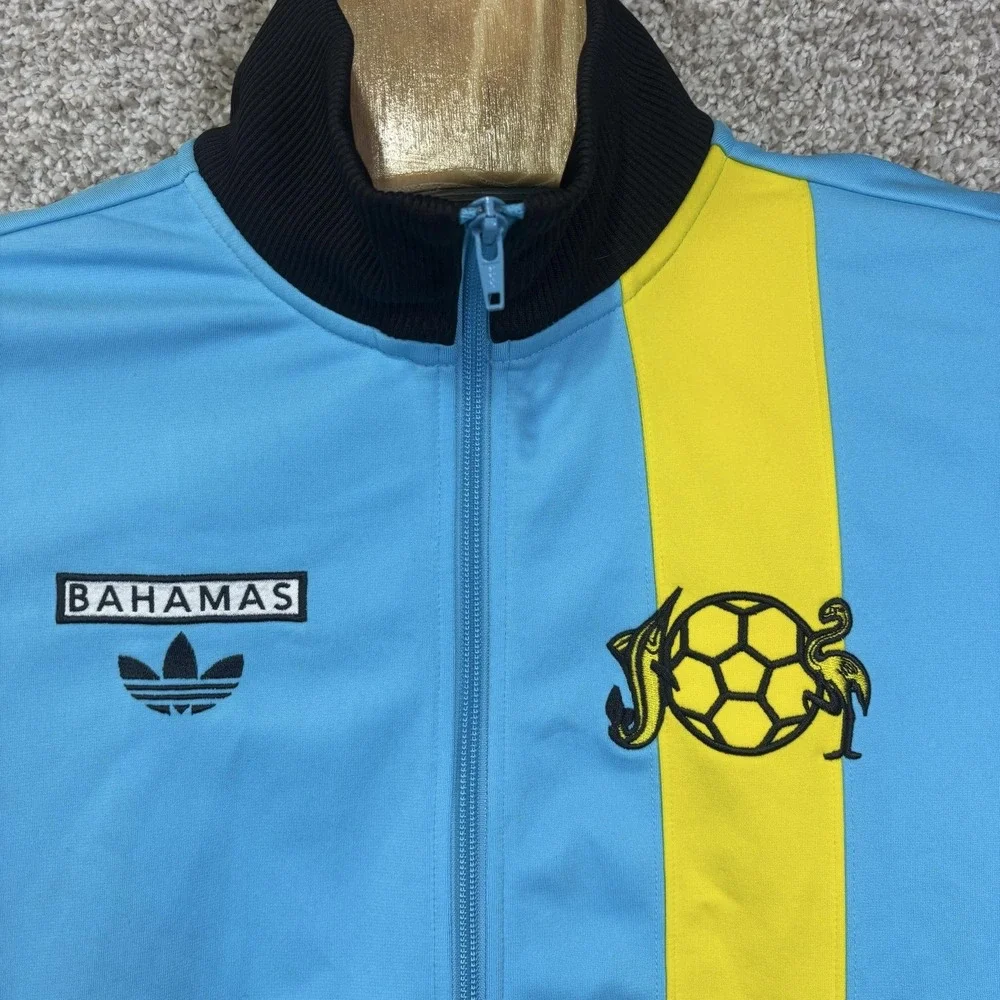 Bahamas Jacket Youth Large Blue Soccer Adidas Track Full Zip Bahamas Crest